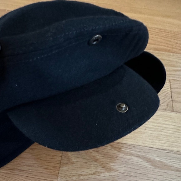 Epoch Hats Company Mens Newsboy Black Wool Hat Ear Flaps Size Large - Picture 11 of 14